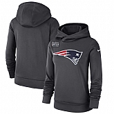Women New England Patriots Anthracite Nike Crucial Catch Performance Hoodie